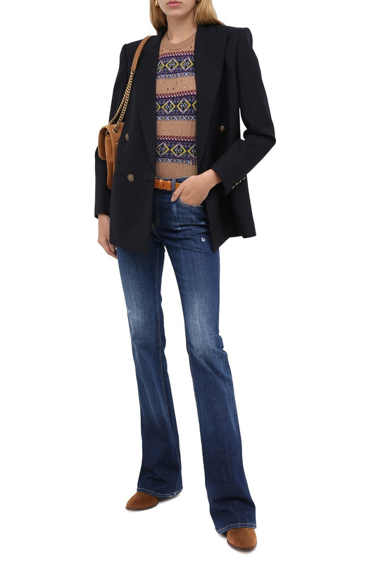 Синие расклешенные джинсы Dsquared2, фото