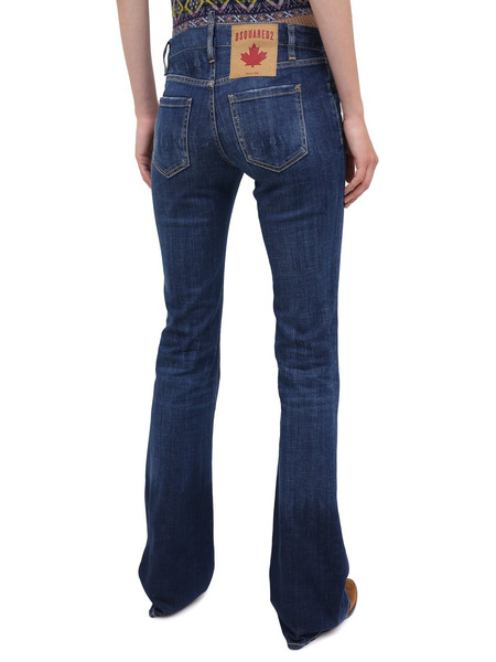 Синие расклешенные джинсы Dsquared2 S75LB0399 фото-4