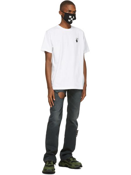 Белая футболка Marker с короткими рукавами и логотипом (Футболки) Off-White OMAA027R21JER0030125 фото-5