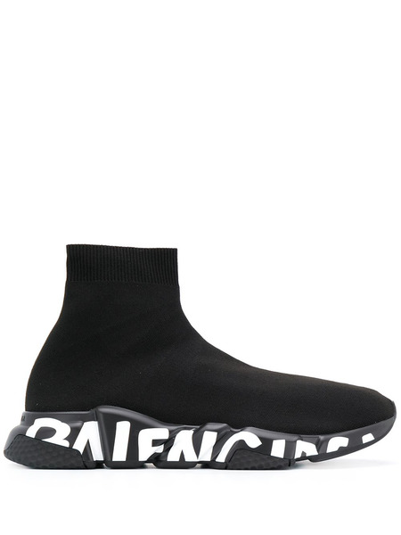 Черные граффити-кроссовки Balenciaga на подошве Speed Runner (Кроссовки) Balenciaga 244 фото-1
