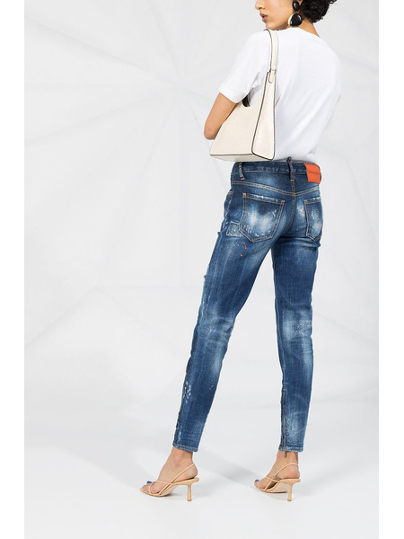 Укороченные джинсы Cool Girl Dsquared2 S75LB0272S30342 фото-4