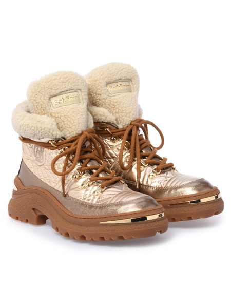 Золотистые ботинки на шнуровке Baldinini 11894 фото-2