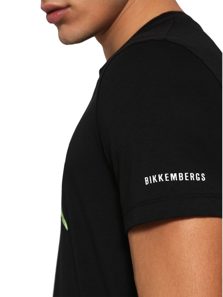 Черная футболка с принтом манты (Футболки и поло) Bikkembergs 211C410125E1811C74 фото-5