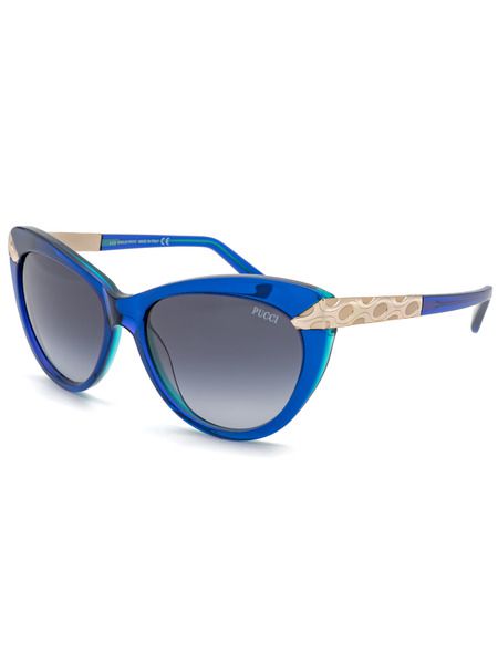 Солнцезащитные очки-кошечки в синей оправе EP0017 92W (Солнцезащитные очки) Emilio Pucci 664689710881 фото-2