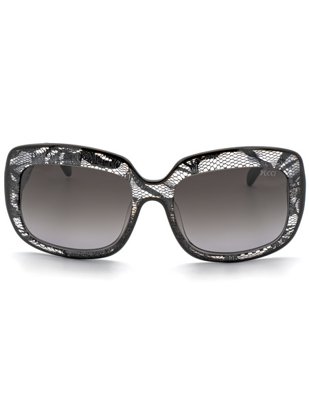 Прямоугольные солнцезащитные очки декорированы сетчатыми вставками EP0005 05B Emilio Pucci 664689714537 фото, Солнцезащитные очки