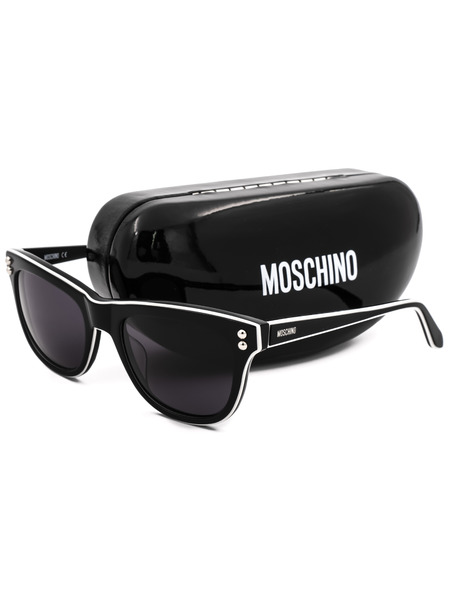 Солнцезащитные очки с белой окантовкой MO72201SA 01SA Moschino, фото