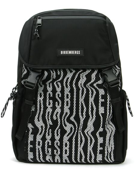 Черный рюкзак с принтом Bikkembergs E2APME840025B01 фото-1