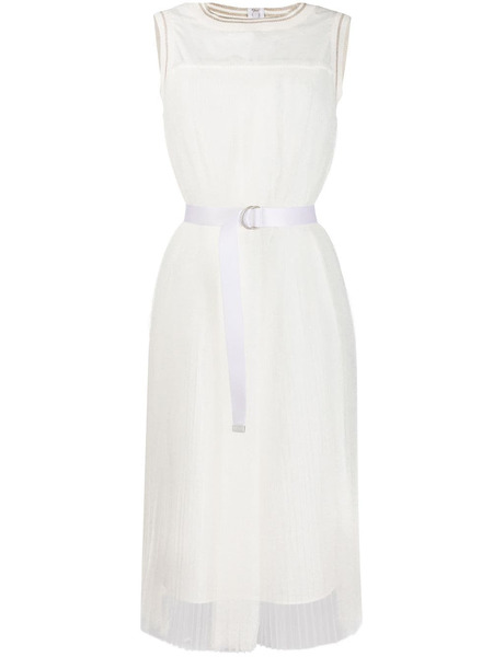 Белое плиссированное платье Fabiana Filippi, фото