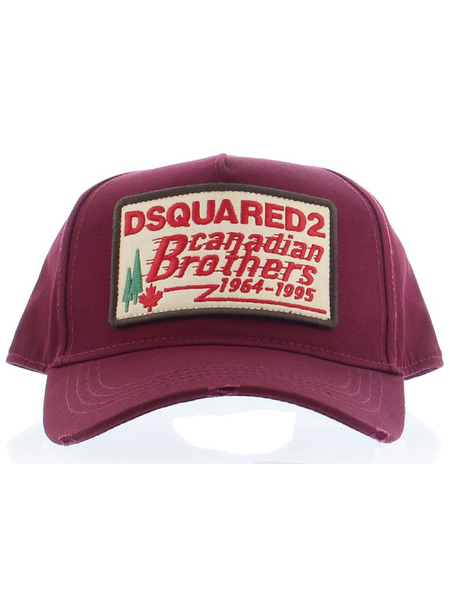 Бордовая кепка Canadian Brothers (Кепки) Dsquared2 BCM040405C000014066 фото-1