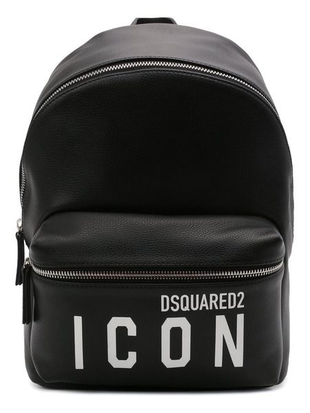 Dsquared2 Черный кожаный рюкзак Icon BPW001825103905