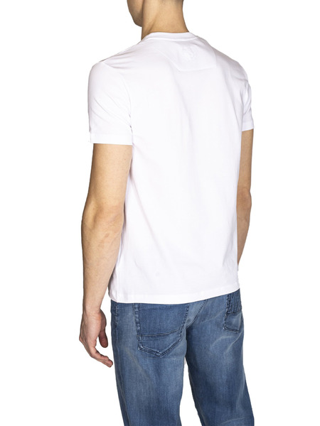 Мужская белая футболка с логотипом (Футболки и поло) Bikkembergs C410104E2231 фото-4