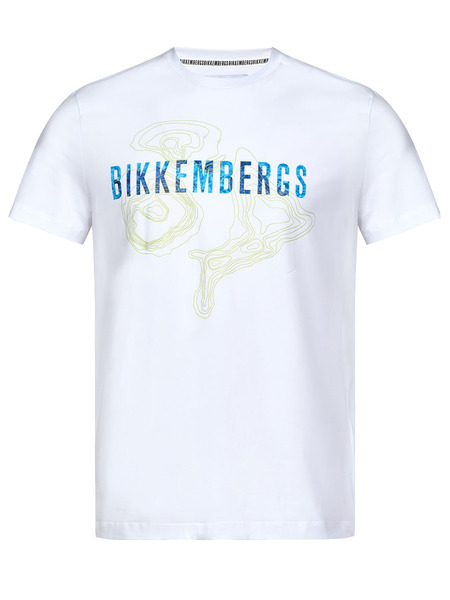 Белая футболка с логотипом Bikkembergs, фото