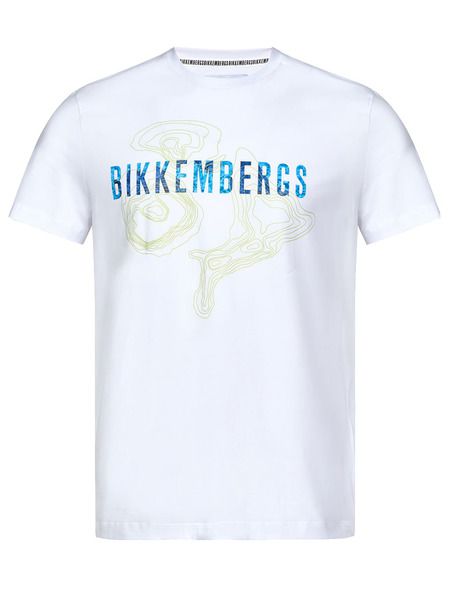 Белая футболка с логотипом Bikkembergs фото, Футболки и поло