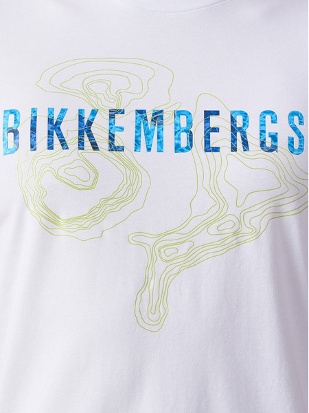 Белая футболка с логотипом (Футболки и поло) Bikkembergs C410124E1811 фото-5