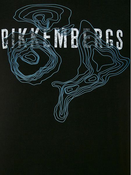 Черная футболка с принтом водной карты (Футболки и поло) Bikkembergs C410124E1811 фото-6
