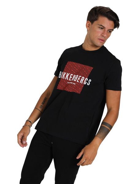 Черная футболка с принтом на груди (Футболки и поло) Bikkembergs C70219TE1823 фото-3