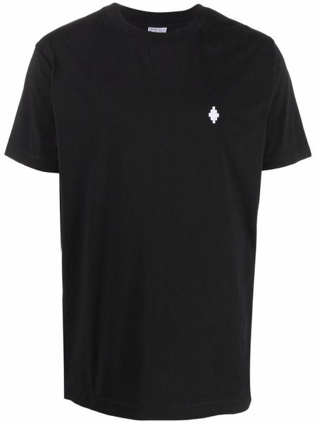 Marcelo Burlon Черная футболка с узором Cross CMAA018F21JER0081001