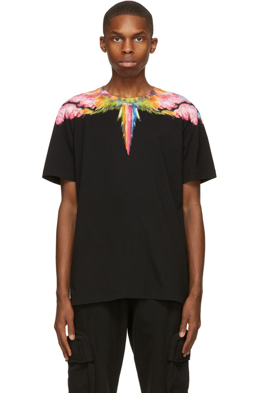 Черная футболка Colordust Wings Marcelo Burlon Черная футболка Colordust Wings Marcelo Burlon, фото