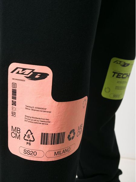 Черные спортивные брюки DBL с принтом (Спортивные штаны) Marcelo Burlon CMCH010S20FLE0061084 фото-5
