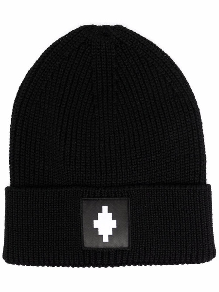 Черная шапка бини с нашивкой-логотипом Dsquared2, фото