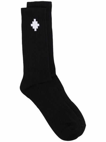 Черные носки с узором (Носки) Marcelo Burlon CMRA010S21KNI0011001 фото-1