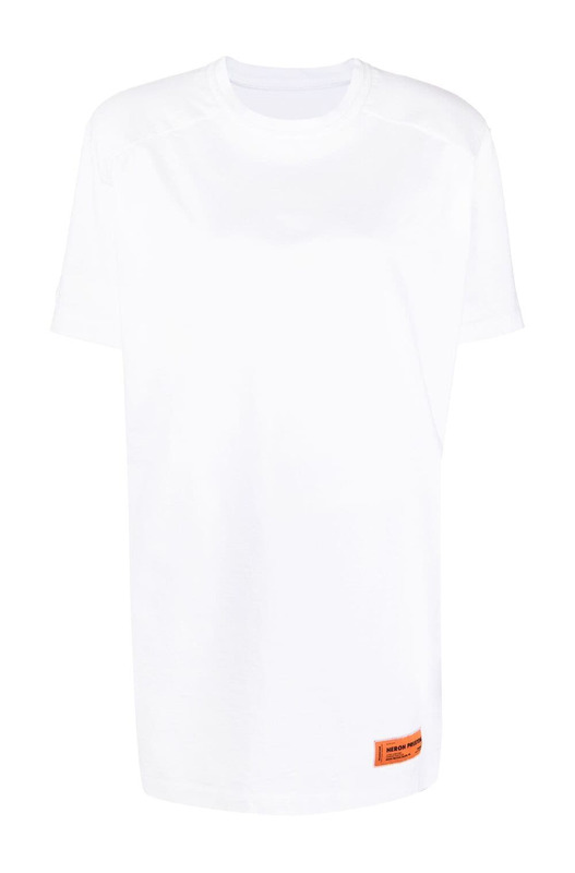 Белое платье-футболка с нашивкой-логотипом Heron Preston