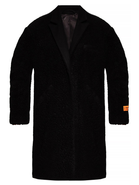 Пальто из овчины черного цвета (Пальто) Heron Preston HWEA044F21FAB0011000 фото-2