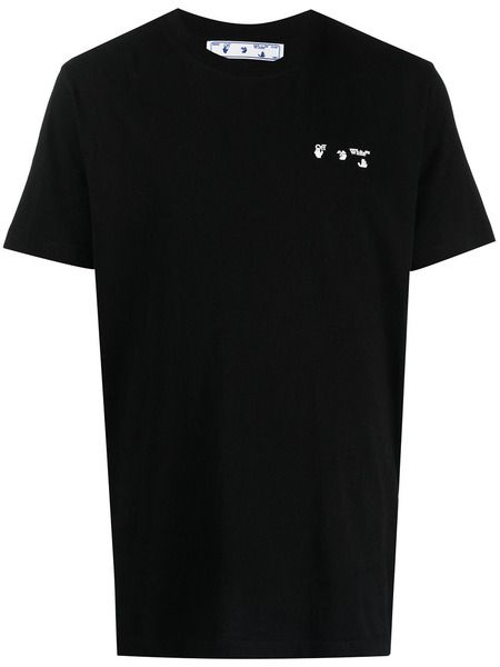 Черная футболка с логотипом OW Off-White фото, Футболки