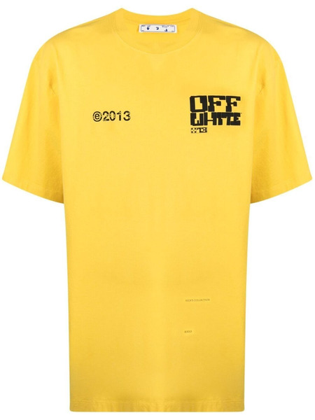 Желтая футболка с логотипом Tech Marker Arrows Off-White фото, Футболки и поло