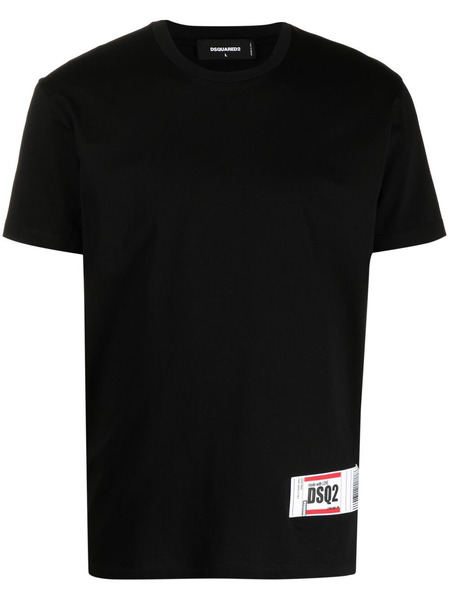 Черная футболка с нашивкой-логотипом Dsquared2 фото, Футболки и поло
