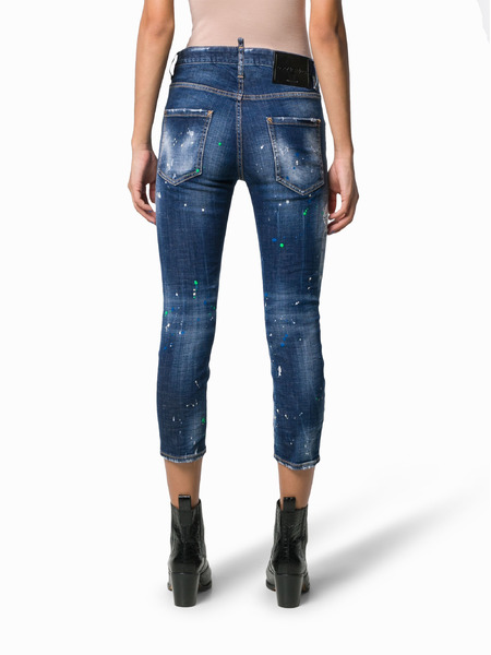 Укороченные джинсы скинни Cool Girl Dsquared2 S72LB0209S30342 фото-4