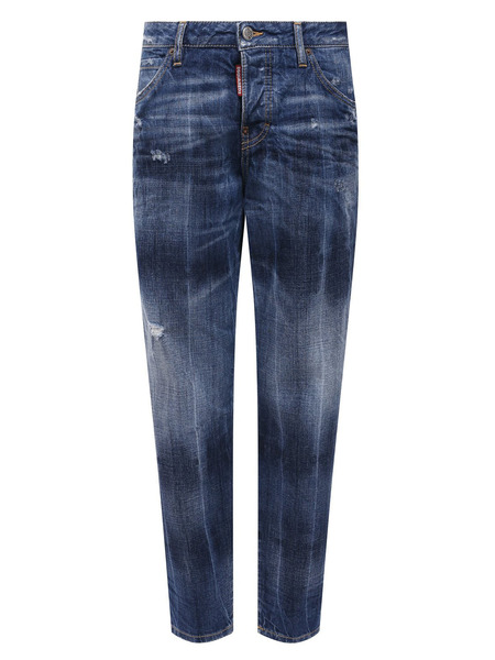 Синие укороченные джинсы Dsquared2, фото