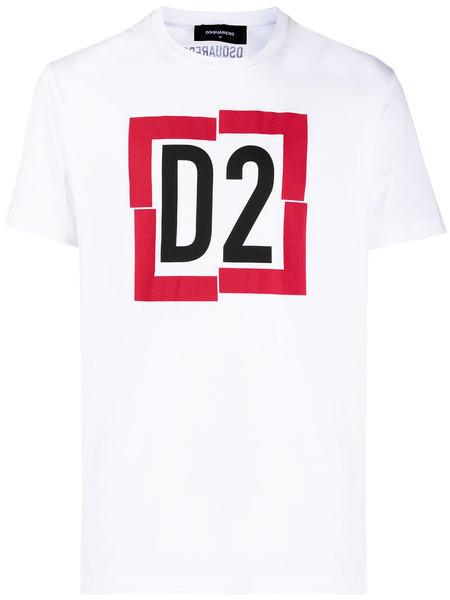 Белая футболка с логотипом D2 Dsquared2, фото