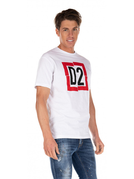 Белая футболка с логотипом D2 (Футболки) Dsquared2 S74GD0826S22427 фото-5