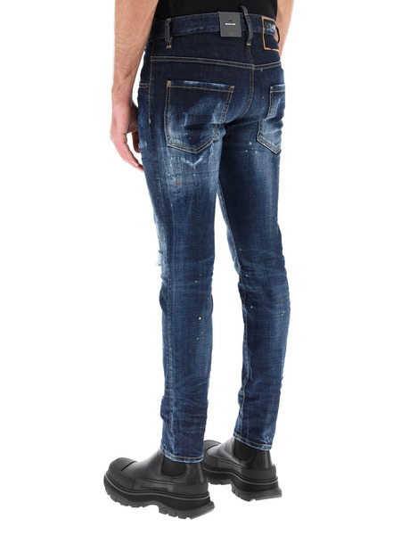 Темно-синие зауженные джинсы Skater Jean (Зауженные джинсы) Dsquared2 S74LB0835S30664 фото-4