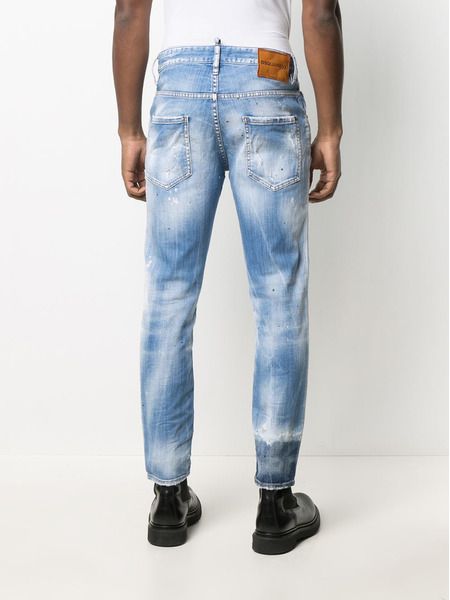 Прямые джинсы с прорезями (Прямые джинсы) Dsquared2 S74LB0851S30342 фото-4
