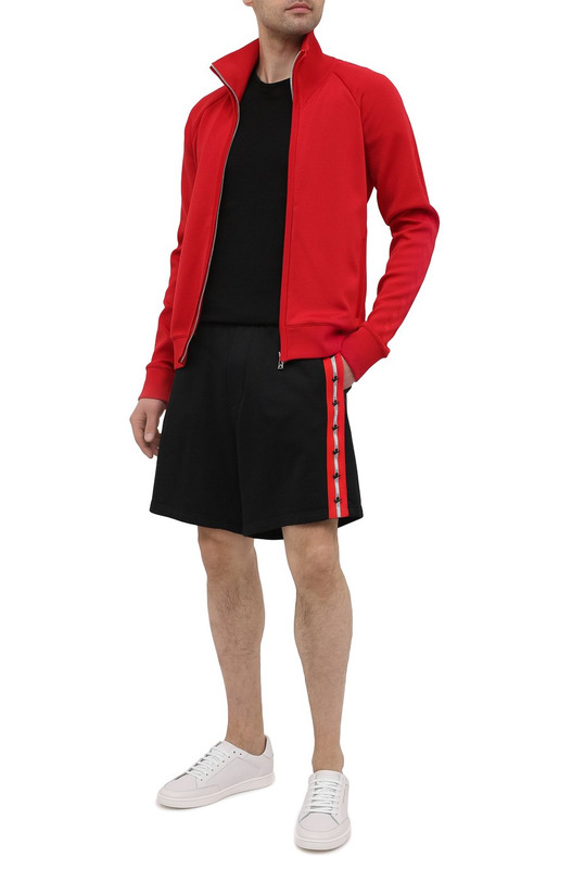 Черные спортивные шорты с красными лампасами Dsquared2, фото