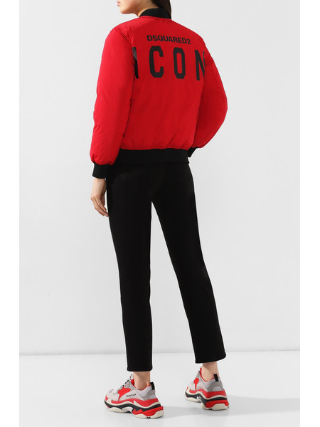 Пуховый бомбер с логотипом Icon Dsquared2, фото