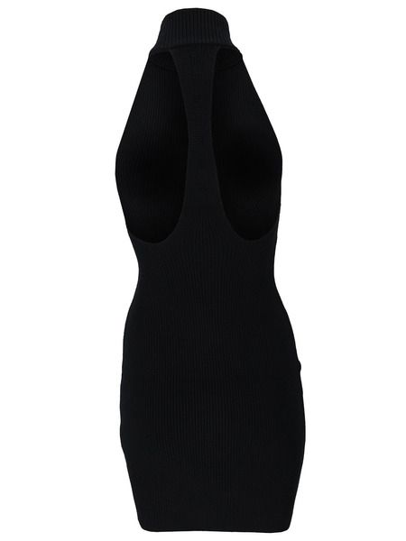 Черное платье мини с вырезом на спине Halter (Короткие платья) Dsquared2 S75CV0326S17605 фото-2