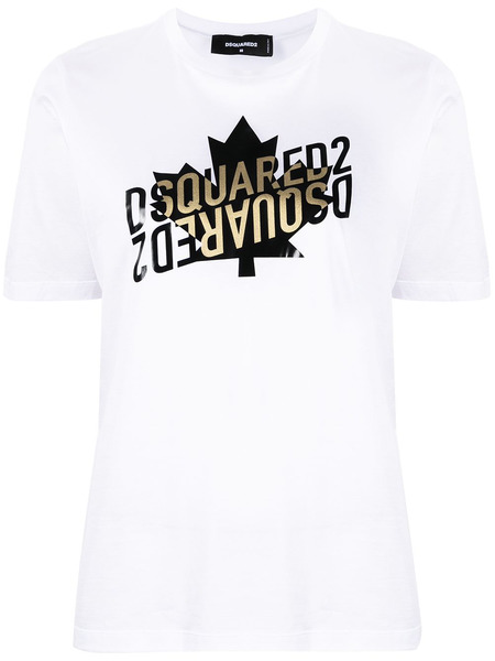 Белая футболка с логотипом Dsquared2, фото