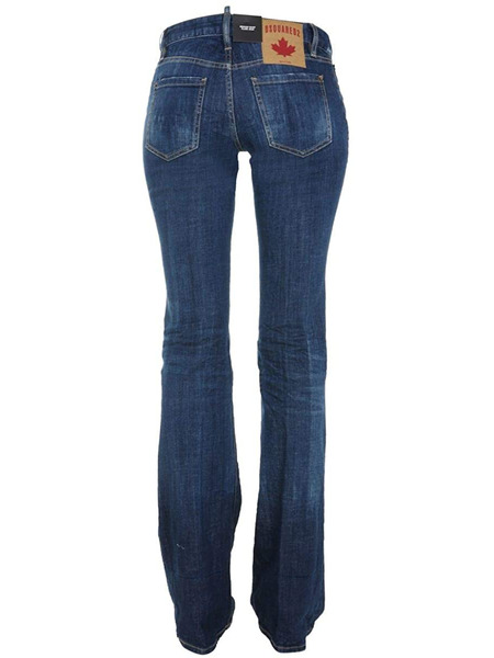 Удлиненные джинсы с широкими штанинами (Джинсы) Dsquared2 S75LB0399S30342470 фото-2