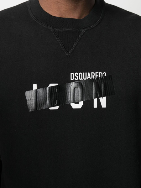 Черный свитшот с логотипом на груди (Кофты) Dsquared2 S79GU0048S25042 фото-5