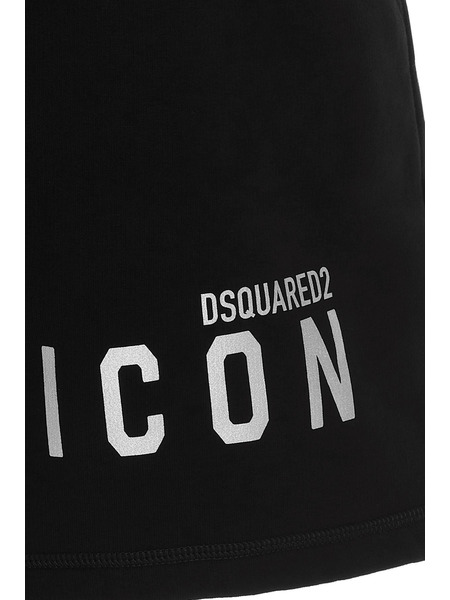 Черные трикотажные шорты с логотипом Icon (Спортивные шорты) Dsquared2 S79MU0015S25042971 фото-4