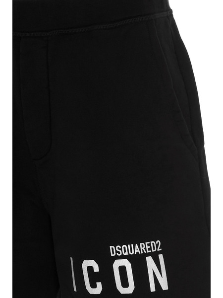 Черные трикотажные шорты с логотипом Icon (Спортивные шорты) Dsquared2 S79MU0015S25042971 фото-5