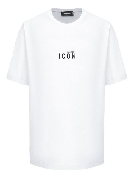 Белая футболка с логотипом Icon на груди Dsquared2 фото, 