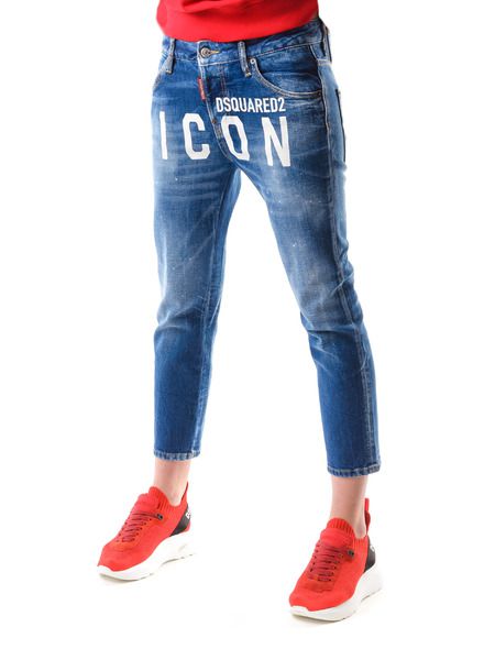 Синие джинсы с принтом Icon Dsquared2 S80LA005S30663 фото-5