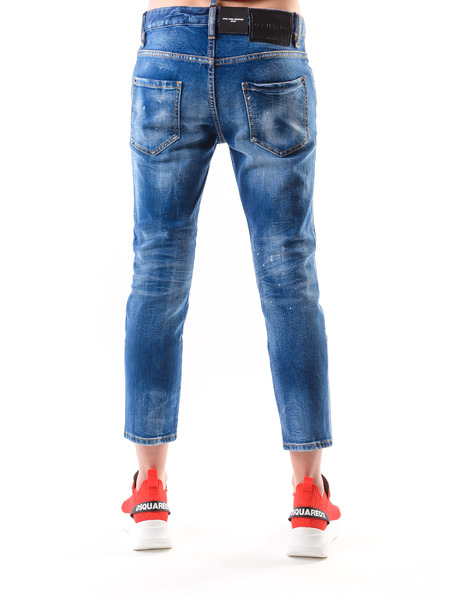 Синие джинсы с принтом Icon Dsquared2 S80LA005S30663 фото-4
