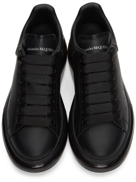 Черные кроссовки Clear Sole Oversized с прозрачной подошвой (Кроссовки) Alexander McQueen 233 фото-4