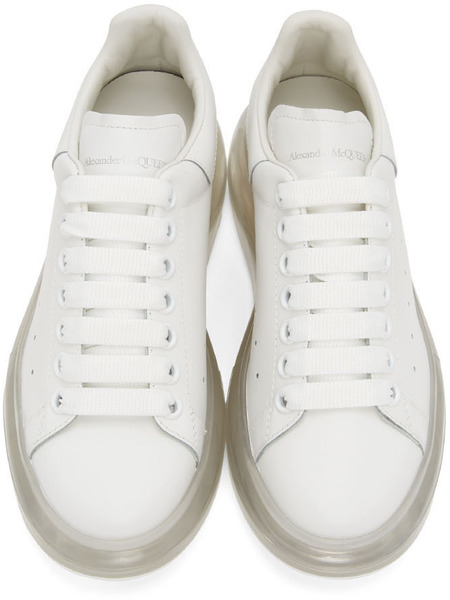Белые кроссовки Clear Sole Oversized с прозрачной подошвой Alexander McQueen 232 фото-5