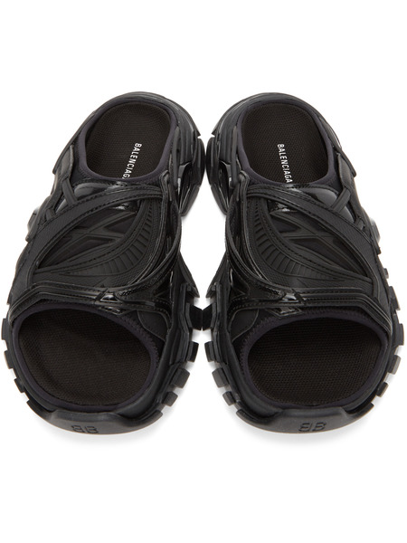 Черные сандалии Track Slide (Шлепанцы) Balenciaga 422 фото-2